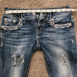 Miss Me Distressed Boot Cut 26" waste 30" inseam